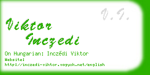 viktor inczedi business card
